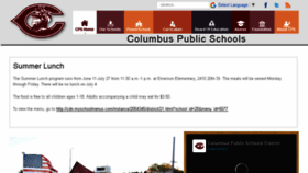 What Columbuspublicschools.org website looked like in 2018 (5 years ago)