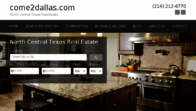 What Come2dallas.com website looked like in 2018 (7 years ago)