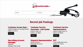 What Customerservicejobs.com website looked like in 2018 (5 years ago)