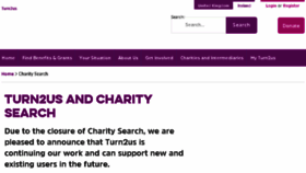 What Charitysearch.org.uk website looked like in 2018 (5 years ago)