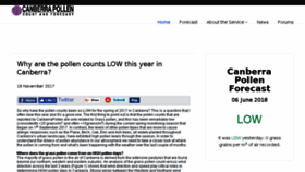 What Canberrapollen.com.au website looked like in 2018 (5 years ago)