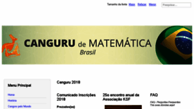 What Cangurudematematicabrasil.com.br website looked like in 2018 (5 years ago)
