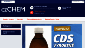 What Czchem.cz website looked like in 2018 (5 years ago)