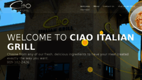 What Ciaoitaliangrill.com website looked like in 2018 (5 years ago)