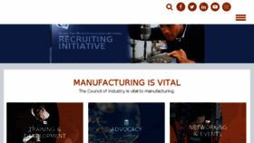 What Councilofindustry.org website looked like in 2018 (5 years ago)