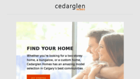 What Cedarglenhomes.com website looked like in 2018 (5 years ago)