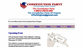 What Constitutionpartyva.com website looked like in 2018 (5 years ago)