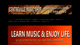 What Centrevillemusic.com website looked like in 2018 (5 years ago)