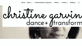 What Christinegarvin.com website looked like in 2018 (5 years ago)