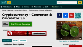 What Cryptocurrency-converter-calculator-ios.soft112.com website looked like in 2018 (5 years ago)