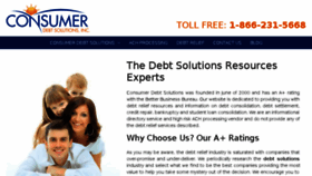 What Consumerdebtsolutions.net website looked like in 2018 (5 years ago)