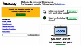 What Cotesecuritieslaw.com website looked like in 2018 (7 years ago)