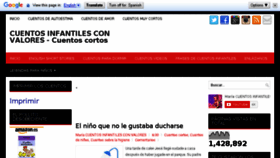 What Cuentosinfantilesconvalores.com website looked like in 2018 (5 years ago)