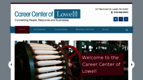 What Careercenteroflowell.org website looked like in 2018 (5 years ago)