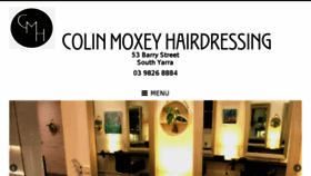 What Colinmoxeyhair.com.au website looked like in 2018 (5 years ago)