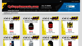 What Cysupplements.com website looked like in 2018 (5 years ago)