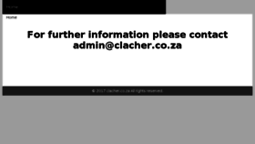 What Clacher.co.za website looked like in 2018 (5 years ago)