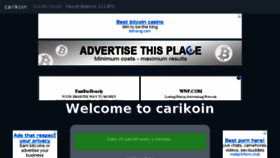 What Carikoin.xyz website looked like in 2018 (5 years ago)