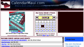 What Calendarmaui.com website looked like in 2018 (7 years ago)