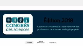 What Congres-des-sciences.be website looked like in 2018 (5 years ago)