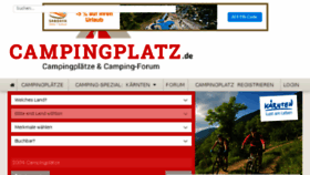 What Campingplatz.de website looked like in 2018 (5 years ago)