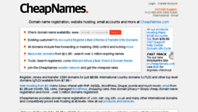What Cheapnames.com website looked like in 2018 (5 years ago)