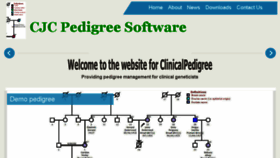 What Clinicalpedigree.com website looked like in 2018 (5 years ago)