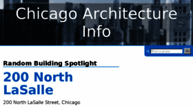 What Chicagoarchitecture.info website looked like in 2018 (5 years ago)