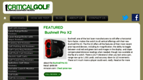 What Criticalgolf.com website looked like in 2018 (5 years ago)