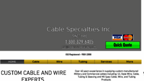 What Cablespecialtiesinc.com website looked like in 2018 (5 years ago)