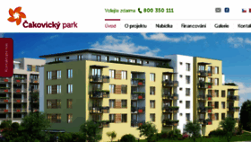 What Cakovickypark.cz website looked like in 2018 (5 years ago)