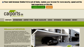 What Carports.de website looked like in 2018 (5 years ago)