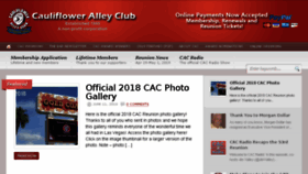 What Caulifloweralleyclub.org website looked like in 2018 (5 years ago)