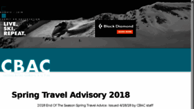 What Cbavalanchecenter.org website looked like in 2018 (5 years ago)