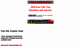 What Cdlpracticetest.net website looked like in 2018 (5 years ago)