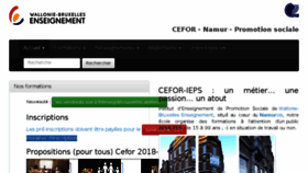 What Cefor.be website looked like in 2018 (5 years ago)