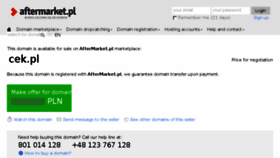 What Cek.pl website looked like in 2018 (5 years ago)
