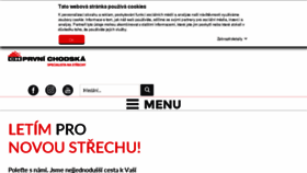 What Chodska.cz website looked like in 2018 (5 years ago)