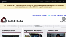 What Ciateq.mx website looked like in 2018 (5 years ago)