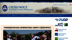 What Ciezkowice.pl website looked like in 2018 (5 years ago)