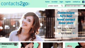 What Contacts2go.co.nz website looked like in 2018 (5 years ago)