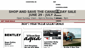 What Cookstownoutletmall.ca website looked like in 2018 (5 years ago)