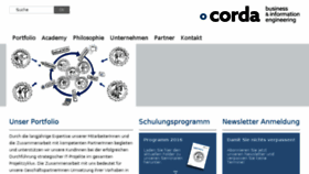 What Corda.at website looked like in 2018 (5 years ago)