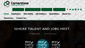 What Cornerstone-staffing.com website looked like in 2018 (5 years ago)