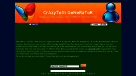 What Crazytextgenerator.com website looked like in 2018 (5 years ago)
