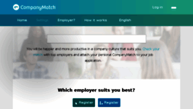 What Companymatch.me website looked like in 2018 (5 years ago)