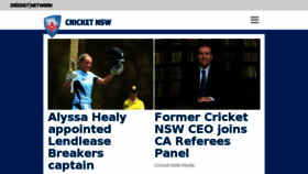 What Cricketnsw.com.au website looked like in 2018 (5 years ago)