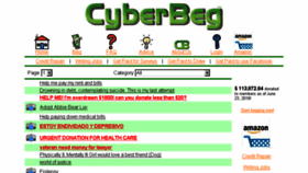 What Cyberbeg.com website looked like in 2018 (5 years ago)