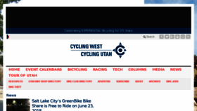 What Cyclingutah.com website looked like in 2018 (5 years ago)