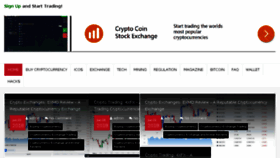 What Cryptocoinstockexchange.com website looked like in 2018 (5 years ago)